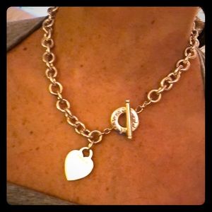 Authenticity Tiffany heart tag toggle necklace